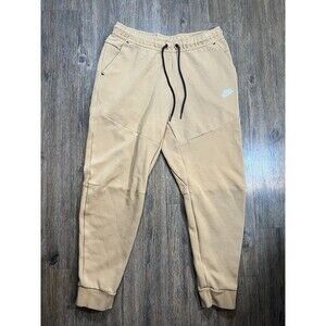 Nike Sportswear Tech Fleece Jogger Pants Men L Tan Tapered 29” CU4495